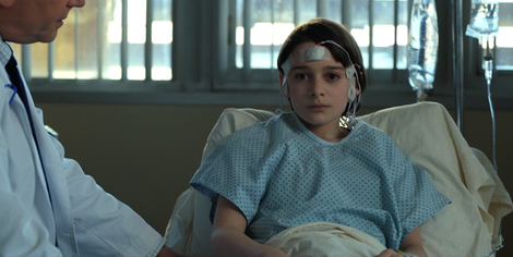 Is this the face of Will Byers (Noah Schnapp) greeting “my friend”? (Screenshot: Stranger Things)